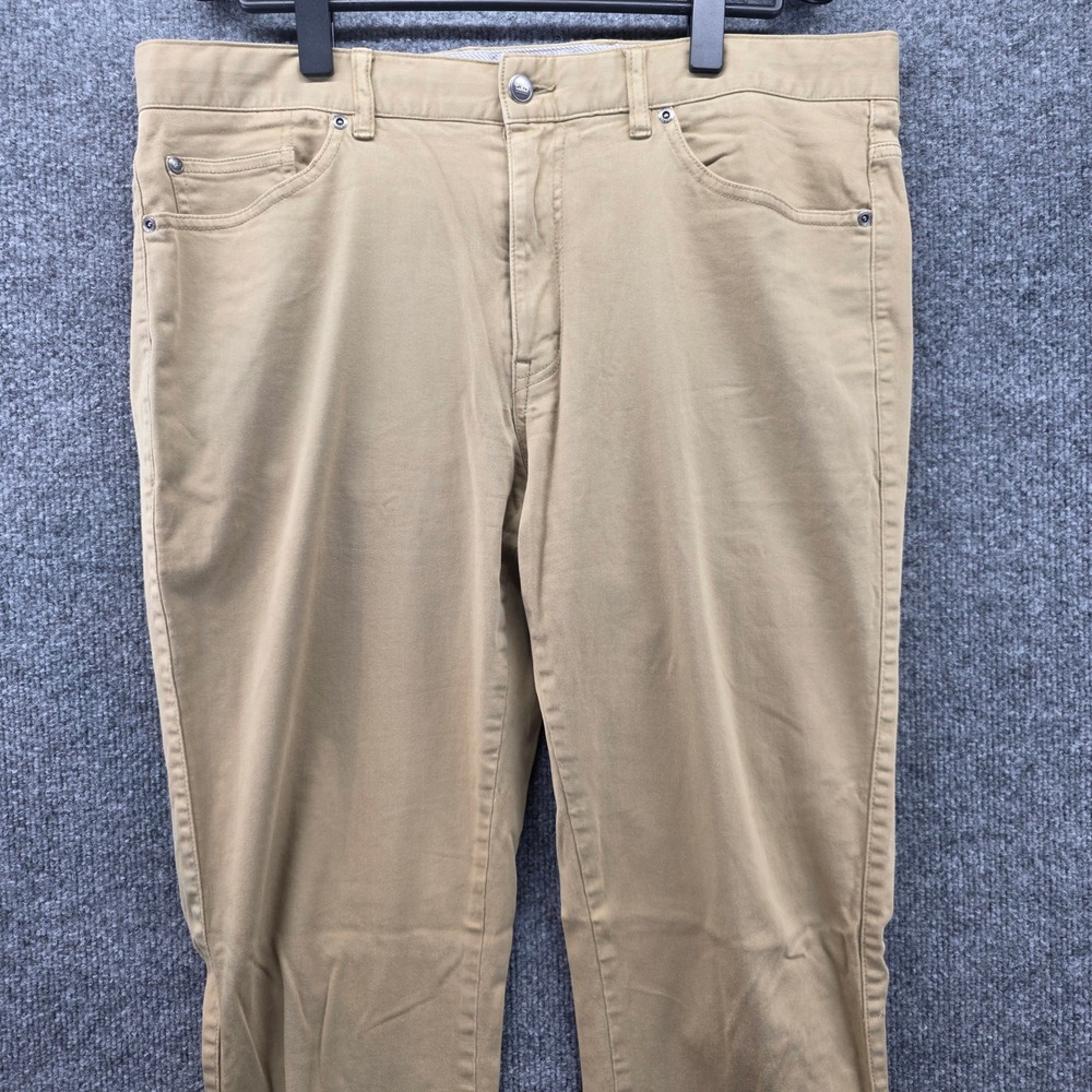 Peter Millar Mens Khaki Tan 5 Pocket Stretch Pants MA21B39 Size 36